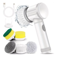 Escova De Limpeza 5 Em 1 Sem Fio Limpador Multiuso Prático Com Mais Duas Cabeças na Shopee