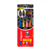Escova Dental Colgate ZigZag Carvão 4 Unid, CN07784A, Preto na Amazon