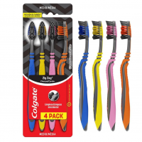 Escova Dental Colgate ZigZag Carvão 4 Unid na Amazon