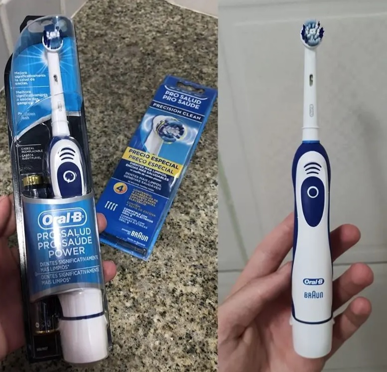 Escova Dental Elétrica Oral-B Pro-Saúde Power + 2 Pilhas na Amazon