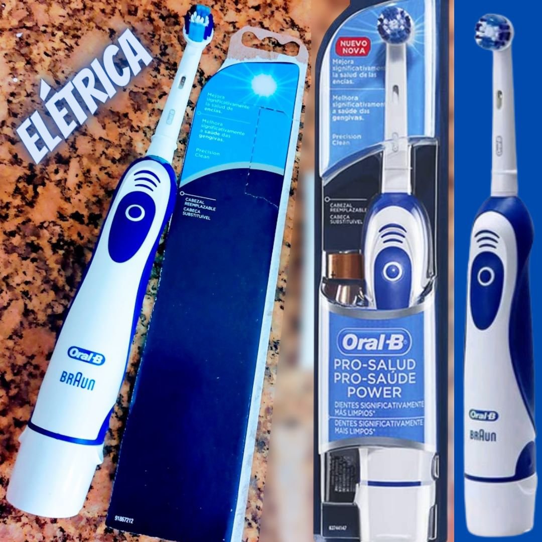 Escova Dental Elétrica Oral-B Pro-Saúde Power + 2 Pilhas na Amazon