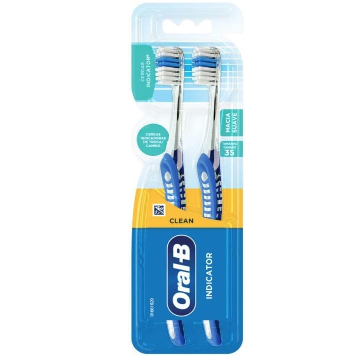 Escova Dental Oral-B Indicator Plus 35 – 2 unidades na Amazon