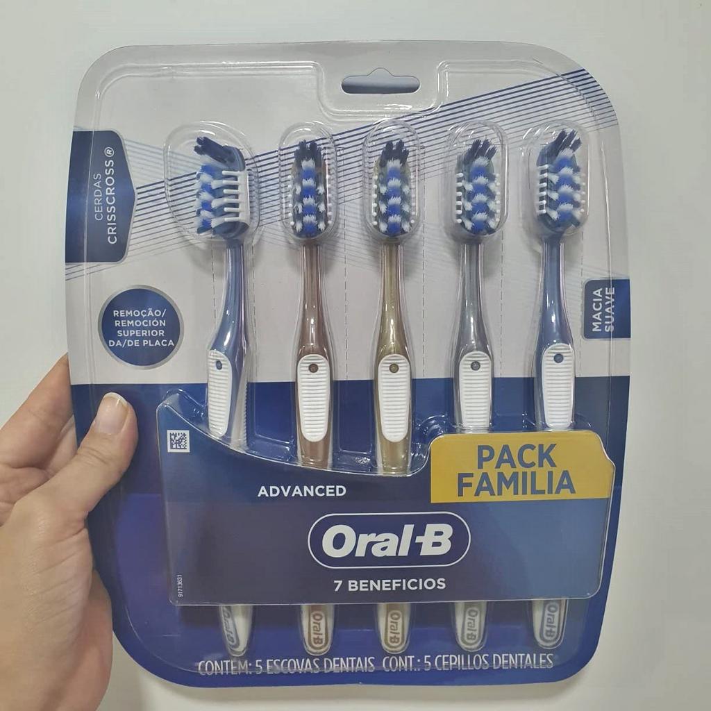 Escova Dental Oral-B Pro-Saúde 7 benefícios – 5 Unidades na Amazon