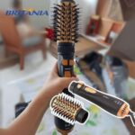 Escova Rotativa Secadora Britânia BER20PD com 3 Temperaturas Bivolt – Preta/Dourada na Casas Bahia