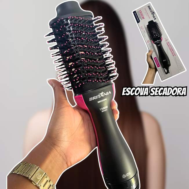 Escova Secadora Britânia BEC02PR Bivolt 4 em 1 1300W na Amazon