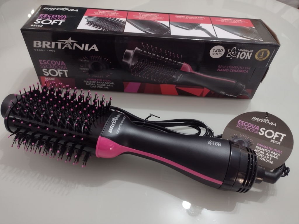 Escova Secadora Britânia Soft BEC02PR 1300W – 2 Velocidades Cerâmica na Magazine Luiza