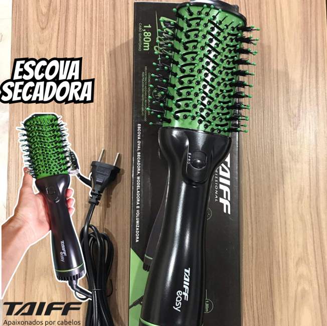 Escova Taiff Easy Oval, Secadora, Alisadora e Volumizadora, Verde, 127V, Modelo:560009IP na Amazon