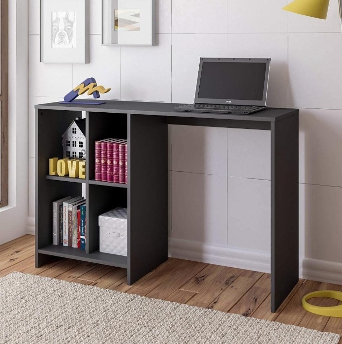 Escrivaninha com 4 nichos MATRIX cor Preto – Artely na Magazine Luiza