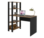 Escrivaninha com Estante Lateral MATCH cor Preto/Pinho – Artely na Amazon