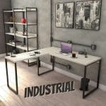 Escrivaninha Industrial em L – 2 Peças – Trevalla Kuadra ML150 Snow na Amazon