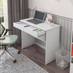 Escrivaninha/Mesa de Computador com 1 Gaveta e Prateleira Organizadora para Quarto ou Escritório de Estudo (Branco) na Amazon