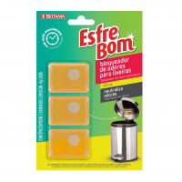 EsfreBom - Bloqueador De Odor Para Lixeira De Fácil Aplicação Com Fragrância Citrus, Cartela Com 3 Unidades De 4g Cada, Bettanin na Amazon