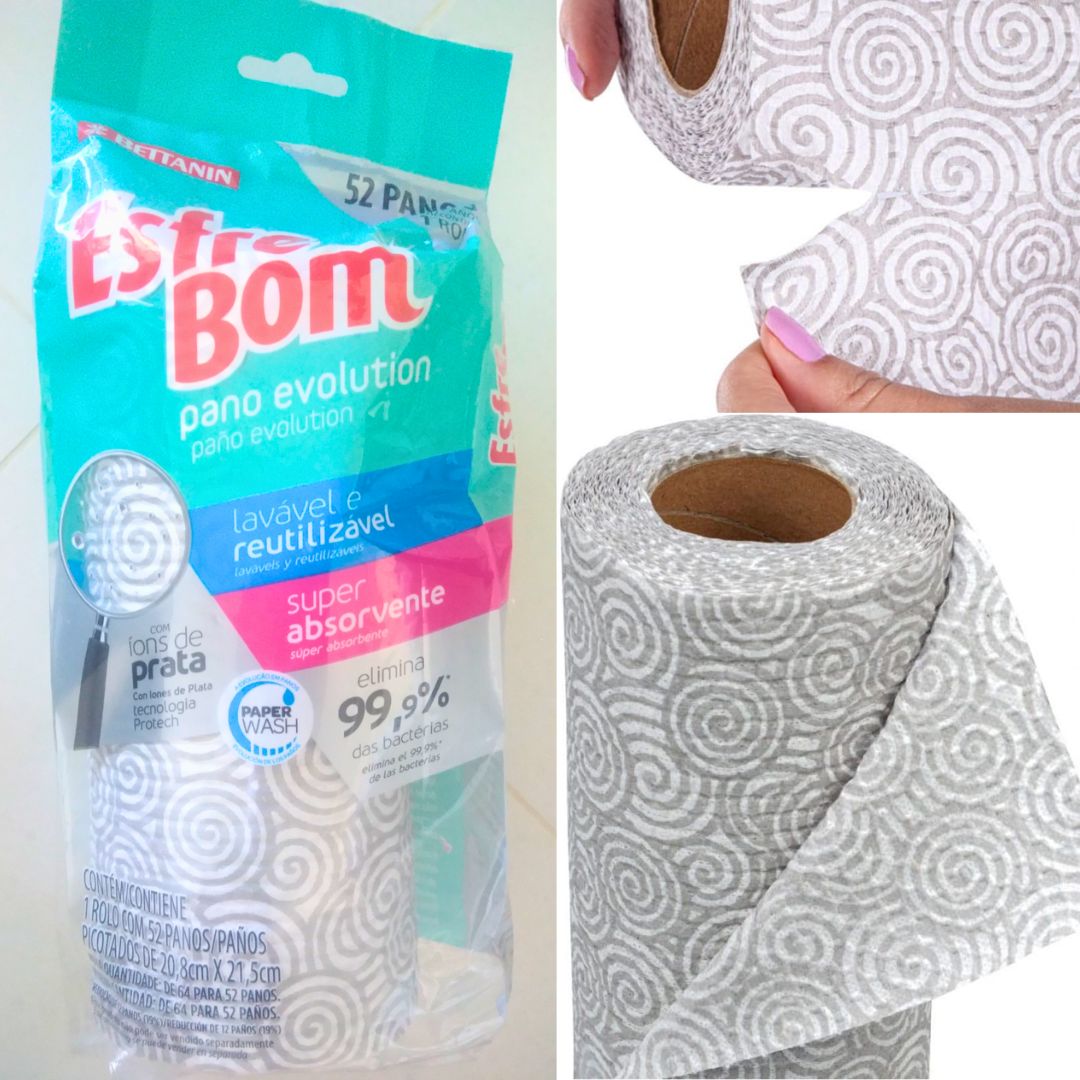 EsfreBom – Pano Evolution Reutilizável, Rolo com 50 Unidades, Cor Cinza, Bettanin na Amazon