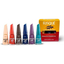 Esmalte Cremoso Coleção 6 cores Sortido - Risqué + Iza na Amazon