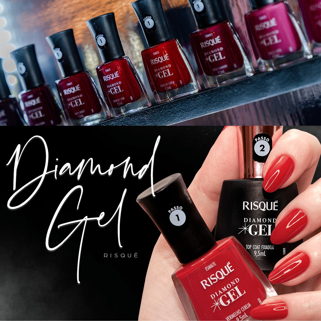 Esmalte Risqué Diamond Gel Cremoso 9,5ml na Amazon