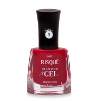 Esmalte Risqué Diamond Gel Vermelho Cereja Cremoso 9,5 Ml na Amazon