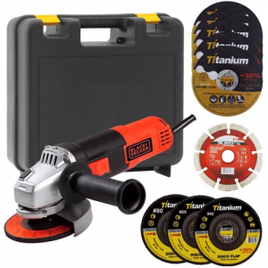 Esmerilhadeira 4.1/2 820w G720 Black&Decker 110v com maleta na Americanas