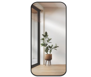 Espelho de Corpo Inteiro Retangular Cantos Arredondado 110×53 – Elegância e Amplitude para Seu Ambiente (Preto) na Amazon