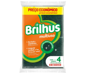Esponja Abrasiva Multiuso, Brilhus – Pacote com 4 Brilhus – Esponjas Bettanin na Amazon