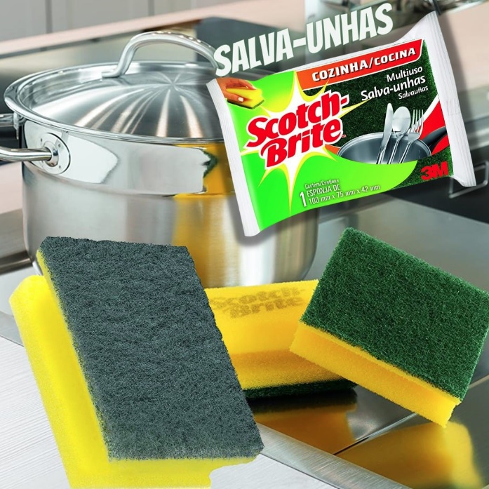 Esponja Multiuso Salva-Unhas Scotch-Brite na Amazon