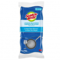 Esponja Scotch Brite Não Risca C/3 Azul na Amazon