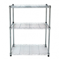 Estante Multiuso Aço 3 Prateleiras 76x60x35cm Cromado na C&C