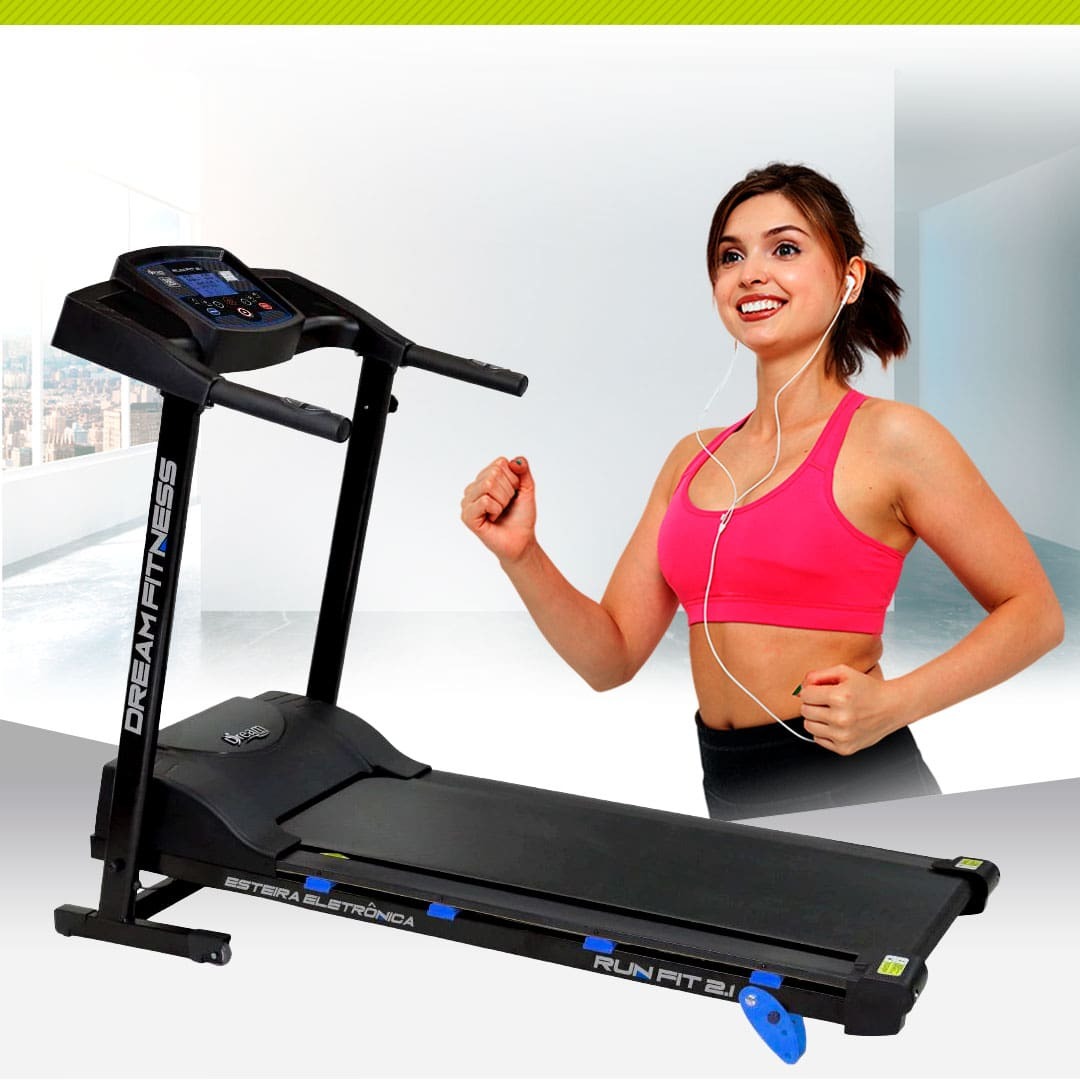 Esteira Ergométrica Eletrônica Dream RunFit 2.1 com 3 Níveis de Inclinação – Bivolt na Casas Bahia