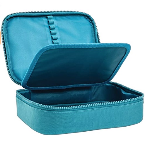 Estojo Box Académie Turquesa , Formato: (L)150mm x (A)210mm x (P)60mm, Tilibra na Amazon