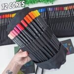 Estojo de Tecido com 72 Ecolápis de Cor SuperSoft Faber-Castell na Amazon