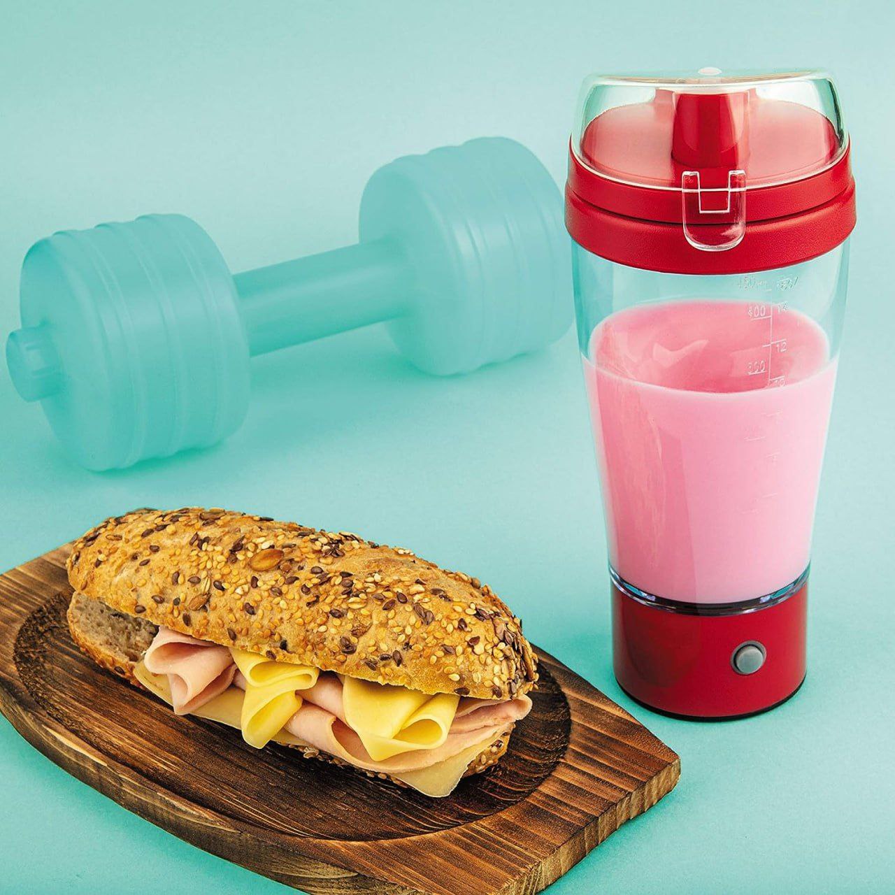 Euro Home MIX6552-VM – Mixer Shake à Pilha com Copo, Vermelho na Amazon