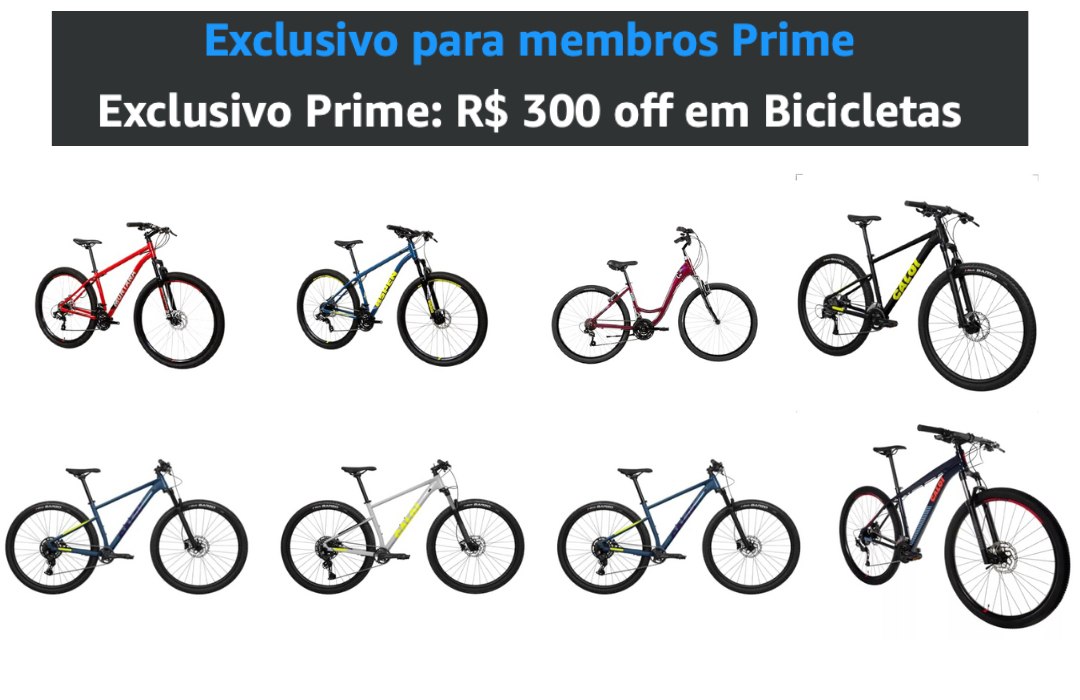 Exclusivo Prime: R$ 300 off em Bicicletas na Amazon