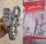 Extensao 3 Tomadas Slim Bipolar, Force Line, Branco 3,0M na Amazon