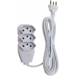 Extensao 3 Tomadas Slim Tripolar Force Line Branco 10m na Amazon