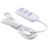 Extensao 3Mtrs Bivolt 20A Branca 3 Tomadas na Amazon