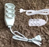 Extensão Slim 3 Tomadas Bipolar Bivolt 1 Metro Branco – Force Line na Amazon