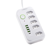 Extensão Tomada, Régua Tomada, Régua de Energia, 5 Tomadas, 4 Interfaces USB, 1 Porta USB Tipo-C, Potência de 2500W (Branco) na Amazon