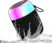 EZRA Caixa de Som Portátil com Luz de Ritmo RGB, Super Mini Bluetooth Speaker Hi-Fi TWS para Party e Viagens ao Ar Livre na Amazon