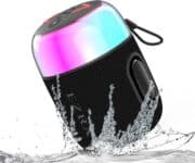 EZRA Caixa de Som Portátil com Luz de Ritmo RGB, Super Mini Bluetooth Speaker Hi-Fi TWS para Party e Viagens ao Ar Livre na Amazon