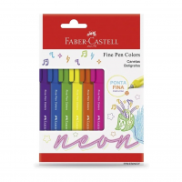 Faber-castell Fine Pen Colors - Cores Neon 6 Unid na Amazon