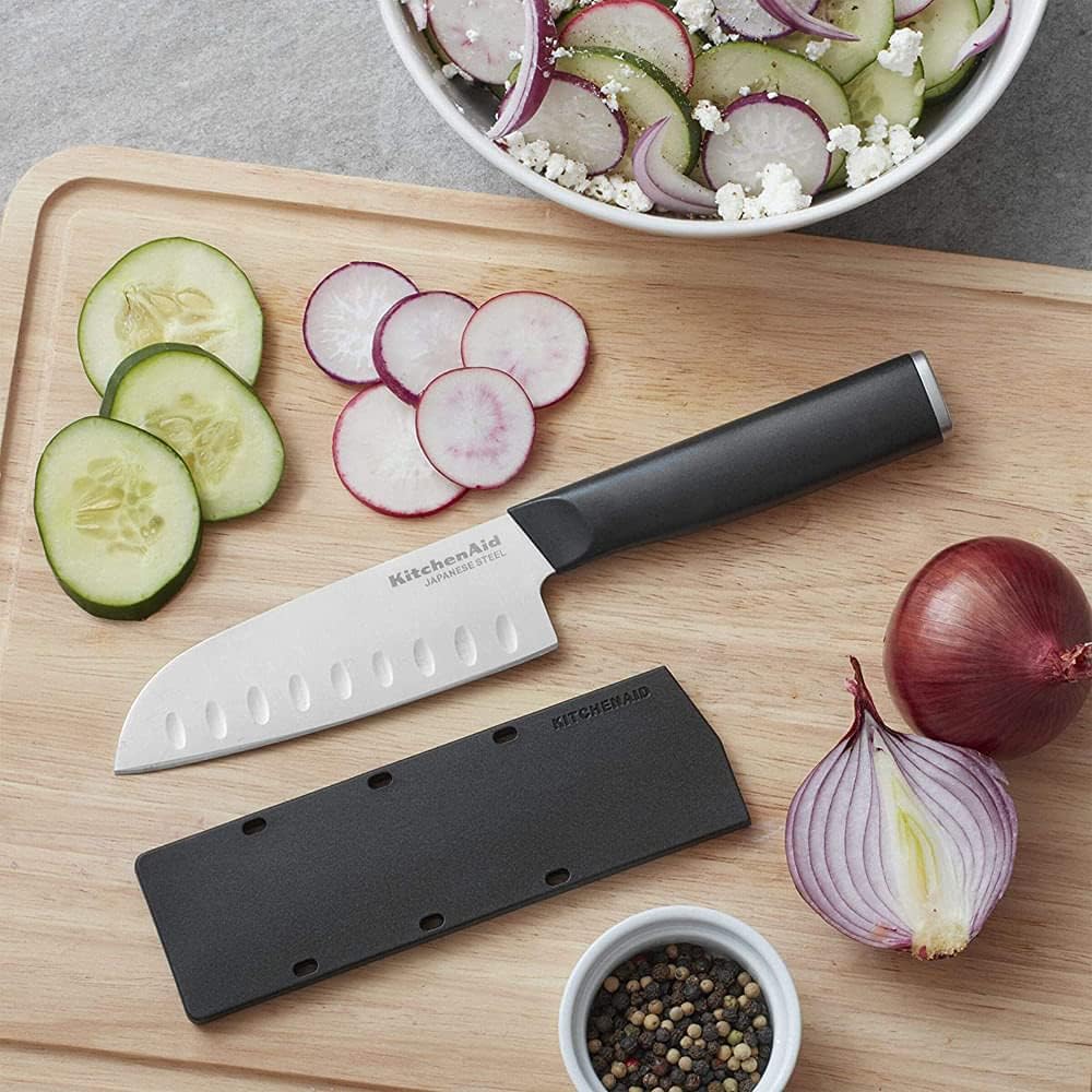 Faca Santoku KitchenAid Classic, 12,7 cm, preto na Amazon
