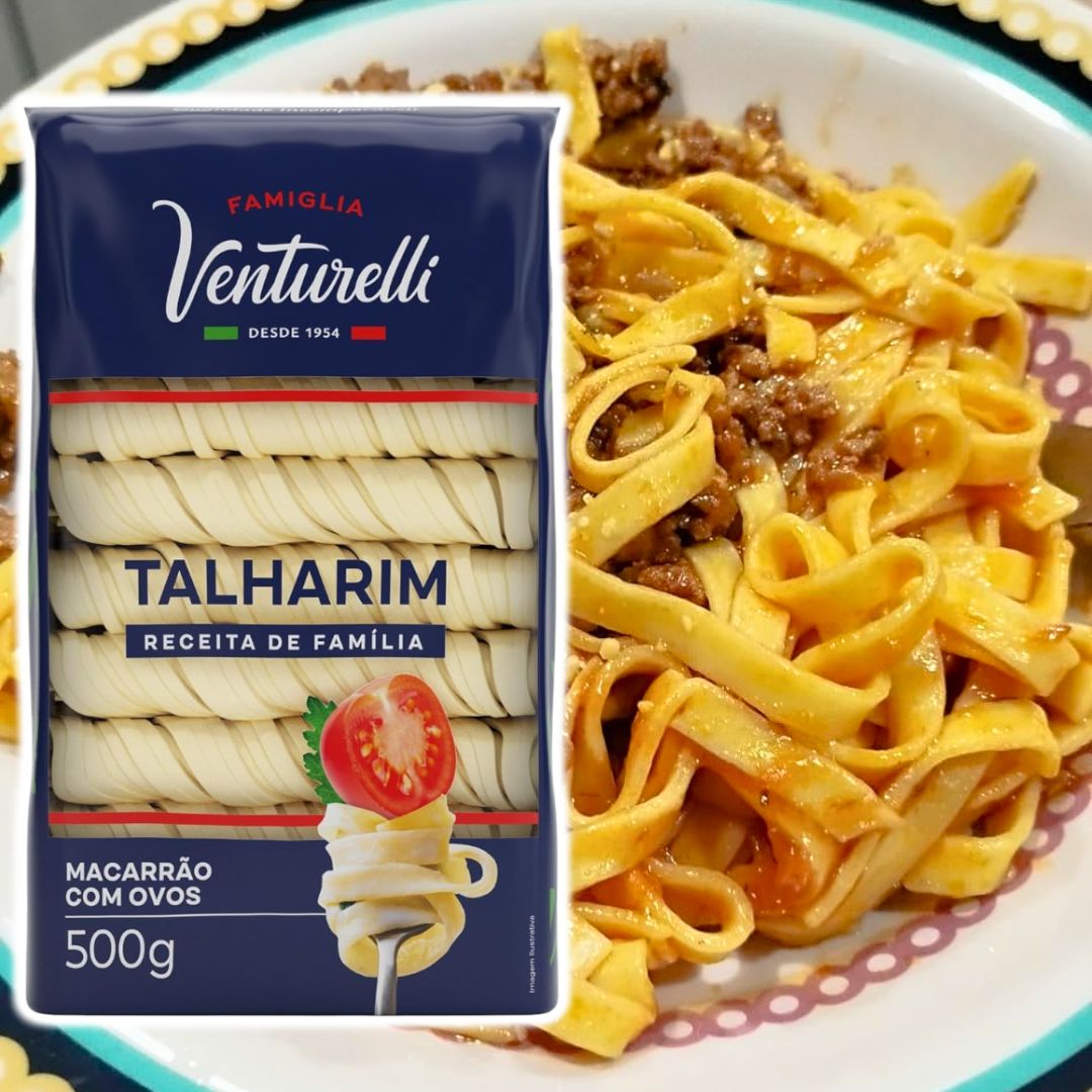 FAMIGLIA VENTURELLI Massa Tipo Caseira Talharim Famiglia Venturelli 500G – Feita Sem Processo De Fritura na Amazon