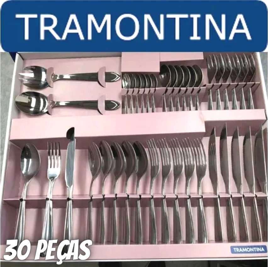 Faqueiro Aço Inox 30 peças Laguna Tramontina na Magazine Luiza