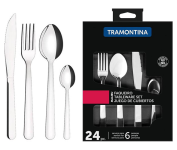 Faqueiro Malibu, 24 peças, Inox, Tramontina na Amazon