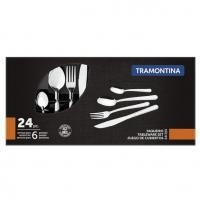 Faqueiro Tramontina Búzios Cem Aço Inox Com Detalhe 24 Peças na Amazon