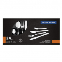 Faqueiro Tramontina Búzios Cem Aço Inox Com Detalhe 24 Peças na Amazon