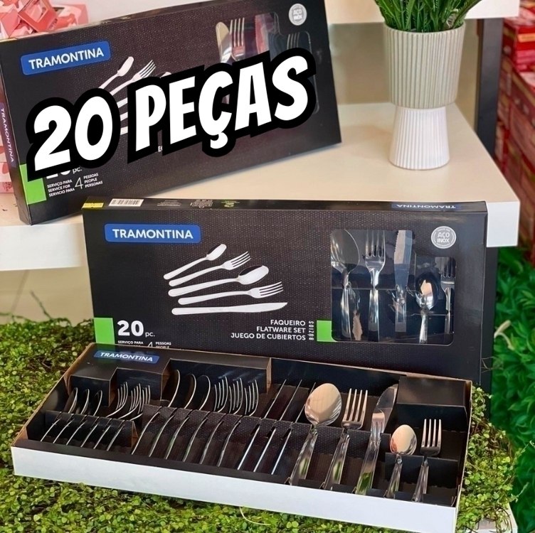 Faqueiro Tramontina Inox 20 Peças na Aliexpress