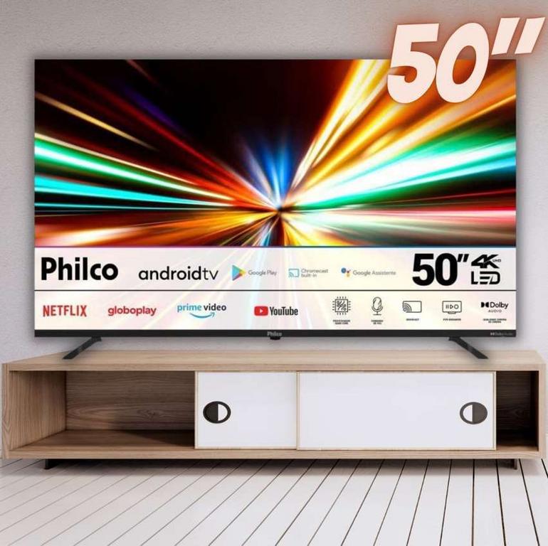 Fast Smart TV LED 50”, 4K, PTV50M8GAGCMBL, Philco, Dolby Audio na Amazon