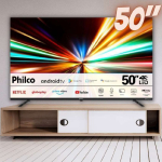 Fast Smart TV LED 50”, 4K, PTV50M8GAGCMBL, Philco, Dolby Audio na Amazon