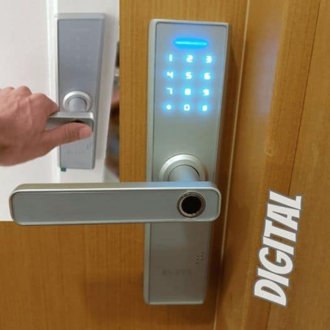 Fechadura Digital de Embutir com Biometria, Elsys, ESF-DE2000B, Preta – Abertura via Biometria e Senha Numérica na Amazon