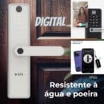 Fechadura Digital de Embutir, Wi-Fi com Biometria, Elsys, SAX, Prata – Abertura via Biometria, Senha Numérica, Aplicativo, Camera na Amazon
